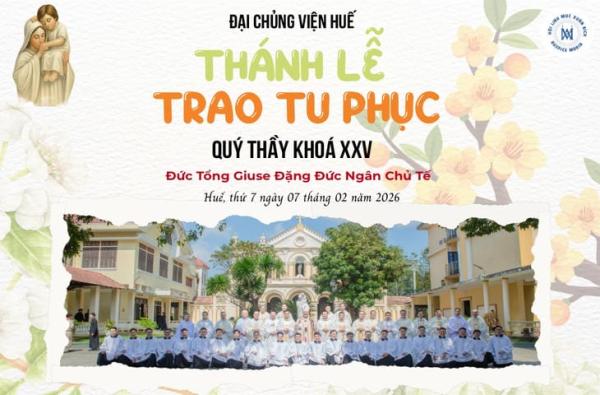 ĐCV Huế: Video Ghi Lại Những Khoảnh Khắc Đẹp Thánh Lễ Tất Niên Ất Tỵ Và Trao Tu Phục Cho Lớp Tu Đức